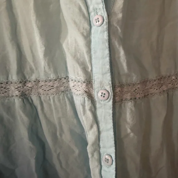 Melissa Odabash Becky Sky Blue Shirt Dress Mini Length Women’s Size Medium - Picture 5 of 12